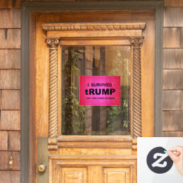 Ich überlebte tRUMP Fensteraufkleber