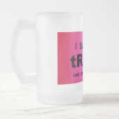 Ich überlebte tRUMP Mattglas Bierglas (Links)