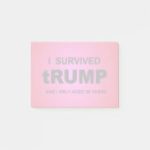 Ich überlebte tRUMP Post-it Klebezettel (Vorderseite)