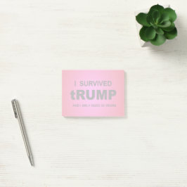 Ich überlebte tRUMP Post-it Klebezettel