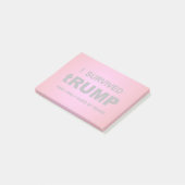Ich überlebte tRUMP Post-it Klebezettel (angewinkelt)