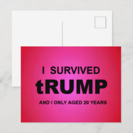 Ich überlebte tRUMP Postkarte