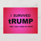 Ich überlebte tRUMP Postkarte (Vorderseite)