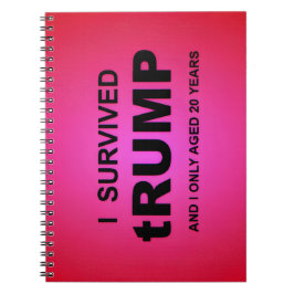 Ich überlebte tRUMP Spiral Foto Notizbuch Notizblock