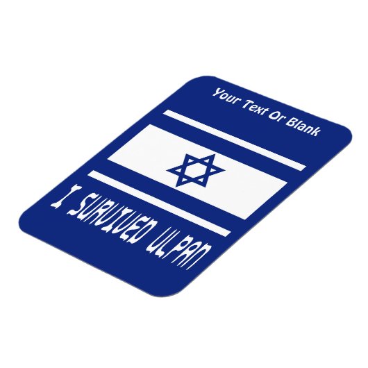 Ich überlebte Ulpan Magnet (Linke Seite)