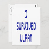 Ich überlebte Ulpan Postkarte (Vorne/Hinten)