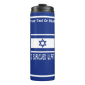 Ich überlebte Ulpan Thermosbecher (Vorderseite)