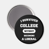 Ich überlebte Uni, ohne Liberaler zu werden Magnet (Vorderseite/Rückseite)