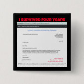 Ich überlebte vier Jahre mit RoseWrites Button (Vorderseite)