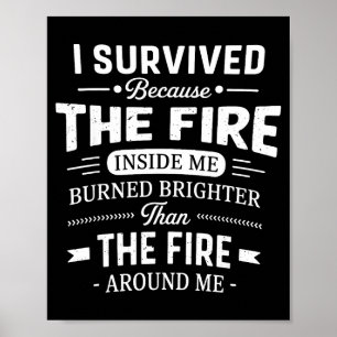 Ich überlebte, weil das Feuer in mir hell brannte Poster