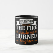 Ich überlebte, weil das Feuer in mir war Tasse (Zentrum)