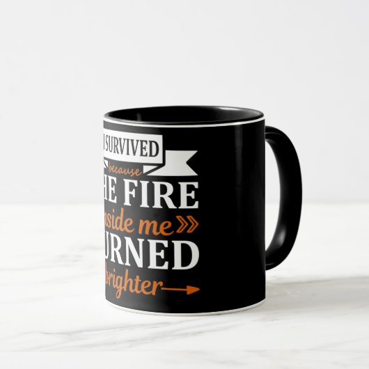 Ich überlebte, weil das Feuer in mir war Tasse (VorderseiteRechts)