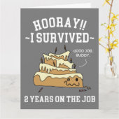 Ich überlebte zwei Jahre auf dem Jubiläum der Ange Karte (Gelbe Blume)