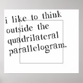 Ich überlege gerne draußen poster (Vorne)