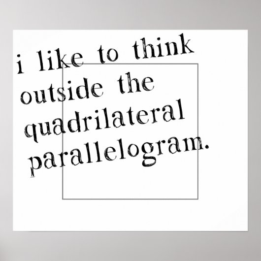 Ich überlege gerne draußen poster (Vorne)