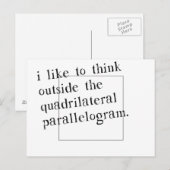 Ich überlege gerne draußen postkarte (Vorne/Hinten)