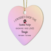 Ich überquerte das Gedenkherz der Rainbow Bridge Keramik Ornament (Links)