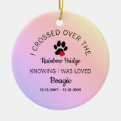 Ich überquerte das Rainbow Bridge Memorial Pet Keramik Ornament (Vorne)