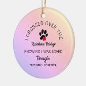Ich überquerte das Rainbow Bridge Memorial Pet Keramik Ornament (Links)