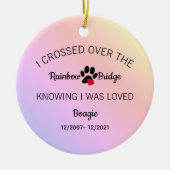 Ich überquerte das Rainbow Bridge Memorial Pet Keramik Ornament (Vorne)