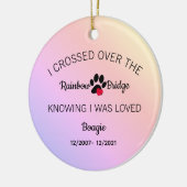 Ich überquerte das Rainbow Bridge Memorial Pet Keramik Ornament (Links)