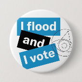 Ich überschwemme und stimme über den Knopf Button (Vorderseite)