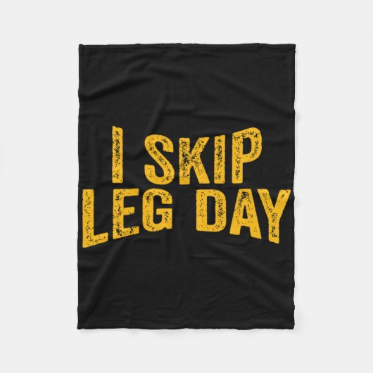 Ich überspringe Leg Day Funny Comedy Workout Fleecedecke (Vorderseite)