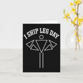 Ich überspringe Leg Day Funny Gym Comedy Workout Karte (Gelbe Blume)