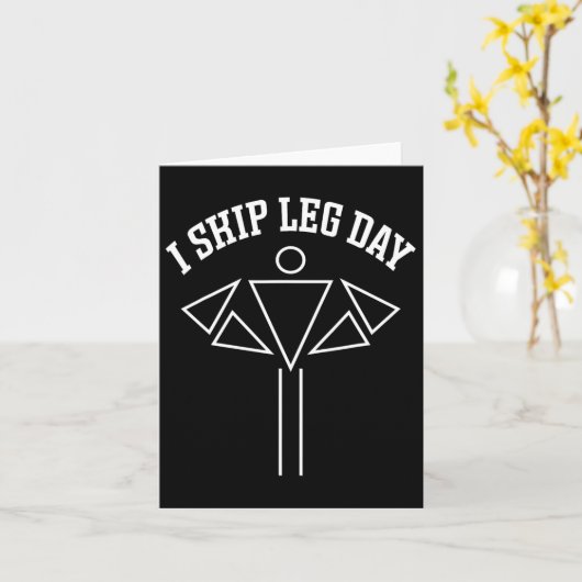 Ich überspringe Leg Day Funny Gym Comedy Workout Karte (Gelbe Blume)