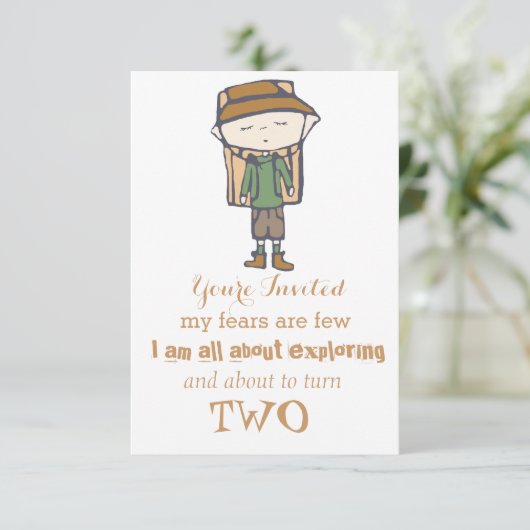 Ich überspringe Nickerchen für Wanderung zum Gebur Einladung (Stehend Vorderseite)