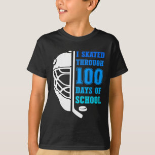 Ich überstand 100 Schultage auf Schlittschuhen Eis T-Shirt