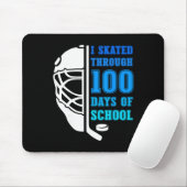 Ich überstand 100 Schultage Eishockey-Junge Mousepad (Mit Mouse)