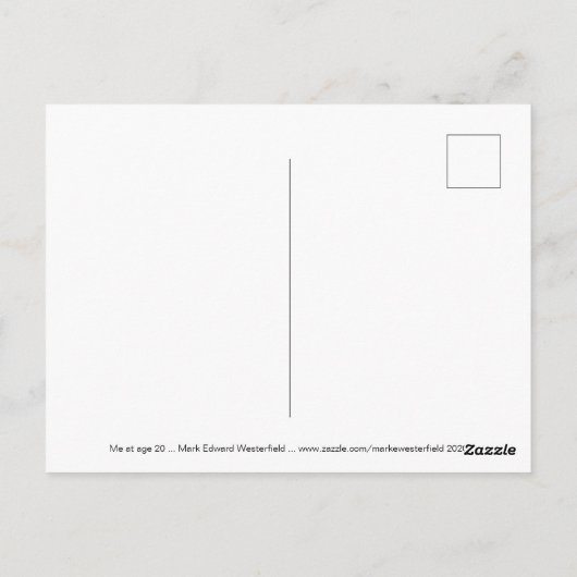 Ich um 20 ... Mark Edward Westerfield Postkarte (Rückseite)
