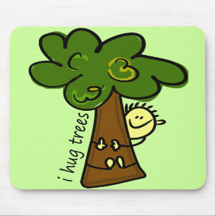 Ich umarme Baum-Mausunterlage Mousepad