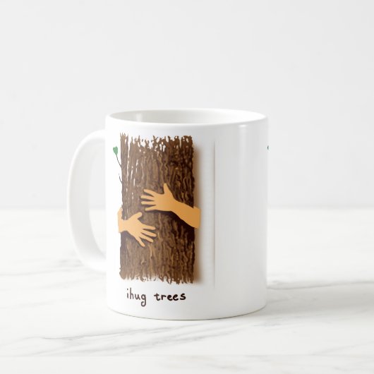Ich umarme Baum-Tasse Kaffeetasse (Vorderseite Links)