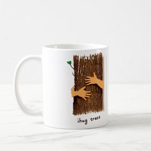 Ich umarme Baum-Tasse Kaffeetasse (Links)