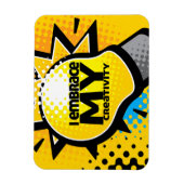 "Ich umarme meine Kreativität" Motivation Affirmat Magnet (Vertikal)