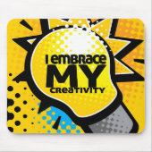 "Ich umarme meine Kreativität" Motivation Affirmat Mousepad (Vorne)