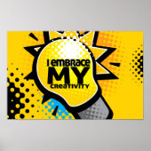 "Ich umarme meine Kreativität" Motivation Affirmat Poster (Vorne)