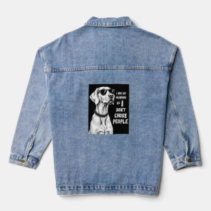 Ich Umarme Meinen Weimaraner, Damit Ich Leute Nich Jeansjacke