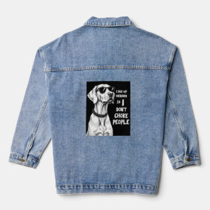 Ich Umarme Meinen Weimaraner, Damit Ich Leute Nich Jeansjacke