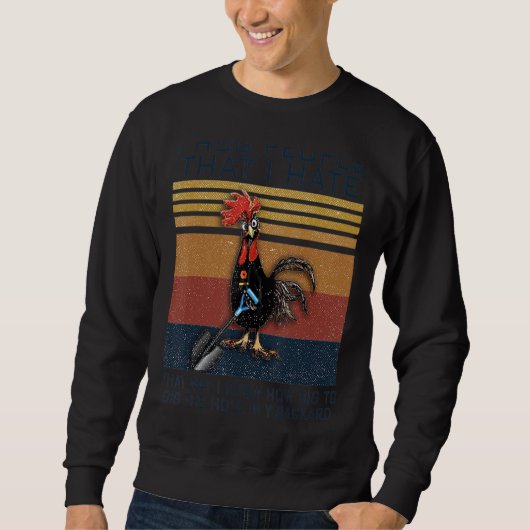 Ich umarme Menschen, die ich Hühnchen hasse Sweatshirt (Vorderseite)