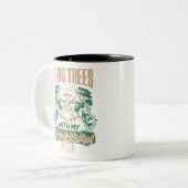 Ich umarmte Bäume mit Kaschierholz Zweifarbige Tasse (Vorderseite Links)