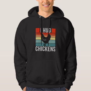 Ich umarmte Hühner Retro-Hühner Vintagen Stils 1 Hoodie