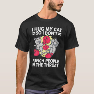 Ich umarmte meine Katze, um Leute in die Schachtel T-Shirt
