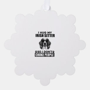 Ich umarmte meinen irischen Setter, sodass ich Leu Ornament Karte