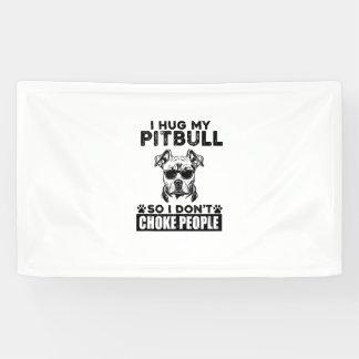 Ich umarmte meinen Pitbull, damit ich nicht Leute  Banner