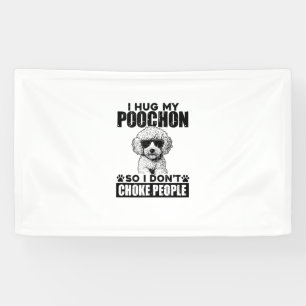 Ich umarmte meinen Poochon, damit ich nicht Leute  Banner