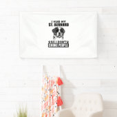 Ich umarmte meinen St. Bernard, damit ich nicht Le Banner (Insitu)