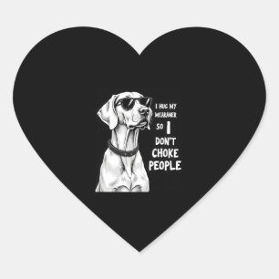 Ich umarmte meinen Weimaraner, damit ich nicht Leu Herz-Aufkleber